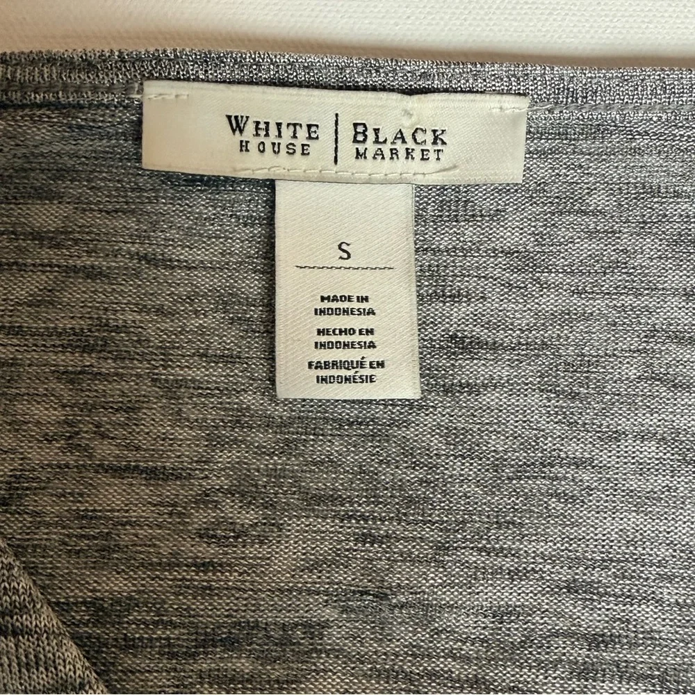 White House Black Market Heather Gray ruched‎ Dress size small - Picture 6 of 8